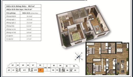 Căn 2 PN Diện Tích 90m2 Suất Ngoại Gia Dự Án The Golden Palm - Lh 0901739689