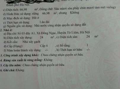Bán Nhà Riêng Ngõ 32 Phố Viên, P. Đức Thắng, Bắc Từ Liêm- 70m2