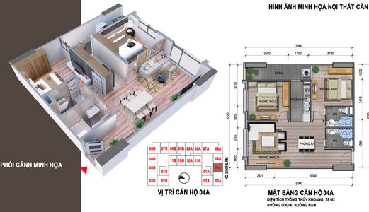Bán Gấp Căn 2 PN Diện Tích 75m2 Thông Thủy - Dự Án Eco Lakeview - Giá 1,85 Tỷ.
