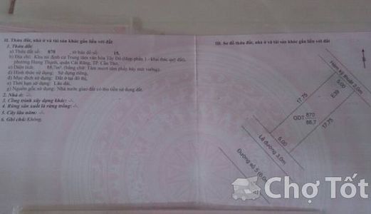 Bán 2 Nền Khu Văn Hóa Tây Đô Cái Răng