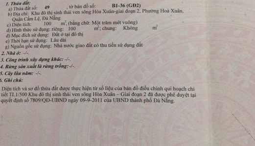 B1.36 Lô 48 Và 49 Đường 10,5M Khu Đô Thị Sinh Thái Hoà Xuân