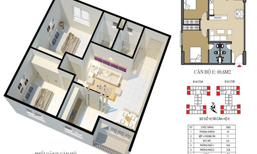Chính Chủ Bán Căn Chung Cư Ecohome 2 Đông Ngạc 69,6M2