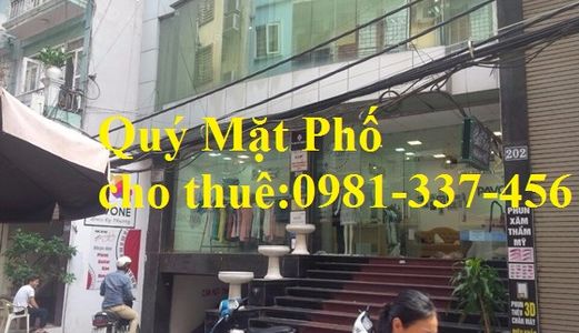 Cho Thuê Mặt Phố Huỳnh Thúc Kháng 80M2 Mt:7.5M 0981-337-456