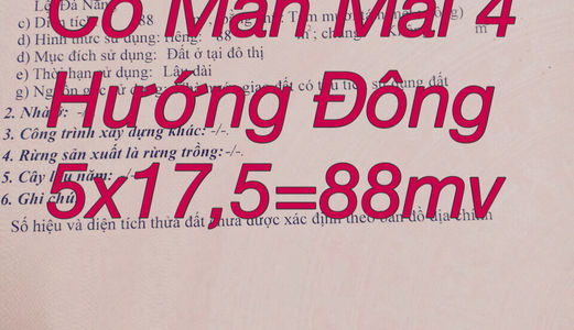 Bán Đất Cẩm Lệ Đường 5,5 Hướng Đông Vị Trí An Ninh Dân Trí Cao