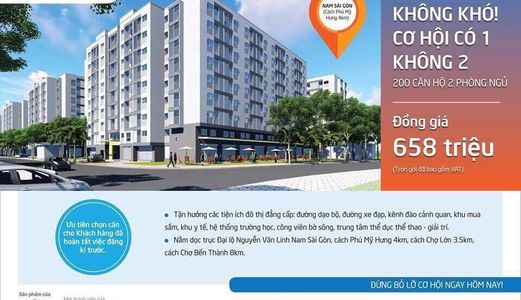 Cơ Hội Lớn Sh Nhà Ở Trong Tầm Tay Tại Tp.hcm, Giá 16.5Tr/m2, 2Pn, 44M2, 650Tr/căn. 0949836639