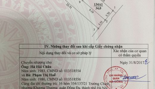 Bán Mảnh Đất 34m2, Tổ 12 Phường Yên Nghĩa, Quận Hà Đông, Hà Nội- Giá 745 Triệu