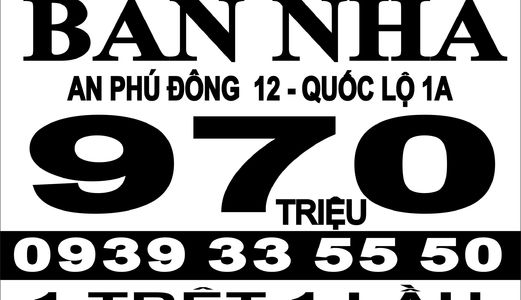 Nhà 1 Trệt 1 Lầu Đúc Thật Liền Kề An Phú Đông , Giá 970 Tr/căn 