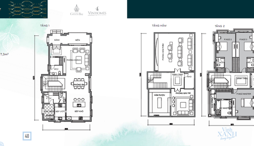 Bán Lô 02 Biệt Thự Đơn Lập Mặt Hồ Vinhomes Green Bay, 306,6M2