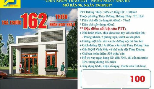 Mở Bán Nhà Xây Mới Tại “ Phố Trí Thức – Dương Thiệu Tước” Thuỷ Dương – Hương Thuỷ