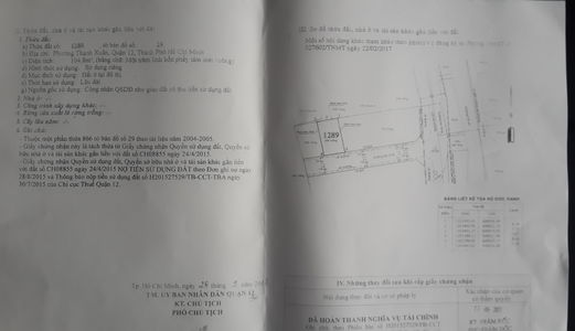 Bán Đất Đường Tx 25, P. Thạnh Xuân, Quận 12. 8X12.6 M2. Giá 2 Tỷ 350.sổ Hồng Riêng, Bao Sang Tên