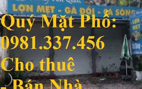 Cho Thuê Nhà Mặt Phố Huỳnh Thúc Kháng 82M2 Mt:7M 55Tr/th 0981-337-456