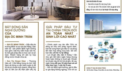 Dòng Sản Phẩm Vip Tại Dự Án Son Tra Ocean View Apartment. Lợi Nhuận 8%/năm
