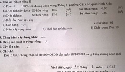 Bán Gấp  Nền Nhà Thổ Cư ( Giá Thỏa Thuận)