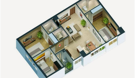 Cho Thuê Căn Hộ Chung Cư Tân Tây Đô – 83M2 – 6Tr/tháng.