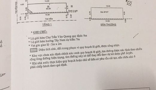 Bán Nhà 2 Mặt Tiền Trong Chợ Trần Văn Quang 3.85 X 15.8 Kinh Doanh Tốt