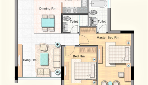 Phú Hoàng Anh Cho Thuê Căn Hộ 2 Phòng Ngủ, Nội Thất Đầy Đủ, 12 Triệu/tháng