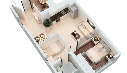 Cho Thuê Căn Hộ 1 Phòng Ngủ, 1 Số Nội Thất Tại Phú Hoàng Anh 2