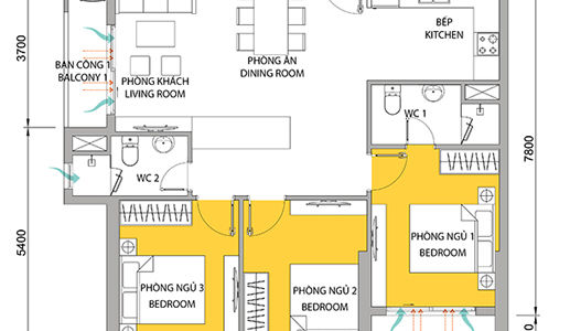 Cần Tiền Nhượng Lại Huề Vốn Căn Hộ M One 3 Pn, Dt 93M2; Giá 2 Tỷ 860 Triệu