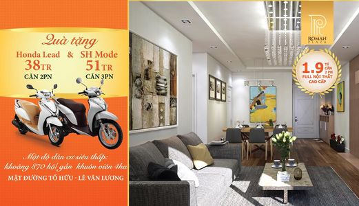 Mua Nhà Roman Plaza Tặng Ngay Xe Sh Mode- Chỉ Từ 26Tr/m, Full Nội Thất Cao Cấp