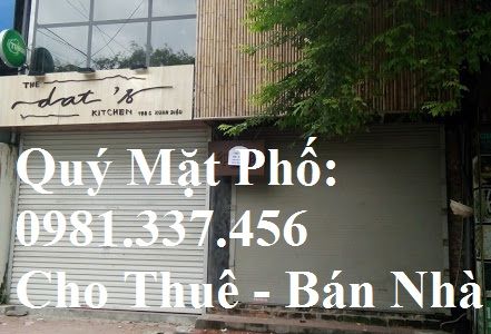 Cho Thuê Mặt Phố Tôn Thất Tùng 35M2, Mt: 5.2M, 29Tr/th  Quý Mặt Phố 0981-337-456
