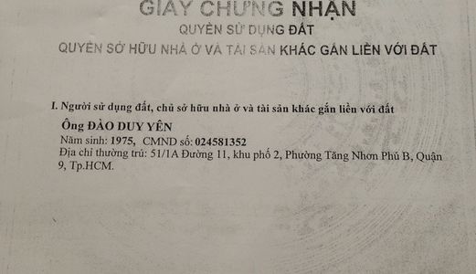 Chính Chủ Cần Bán Lô Đất 55M2 Gần Chợ Long Phước Quận 9, Lh: 0905025968