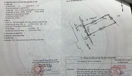 Bán Gấp Lô Đất Hẻm Xe Hơi Hẻm 223 Đường Nguyễn Văn Công, Phường 3, Quận Gò Vấp.