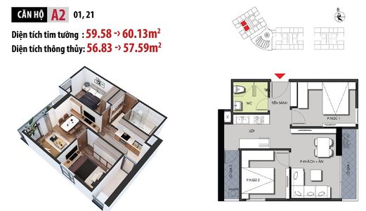 Hateco Apollo Bán Căn B1420_2 Pn_55M2_Hướng Đn_Chỉ Với 1,2 Tỷ