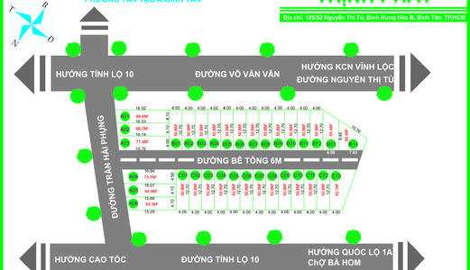 Bán Đất Chính Chủ Ngay Tỉnh Lộ 10. Bình Tân. Dt: 52M2. Shr