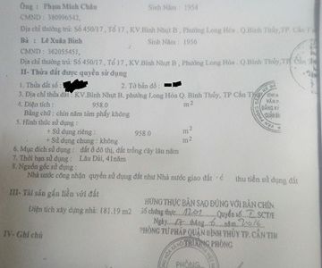 Đi Nước Ngoài Bán Đất +Nhà Giá Rẻ: Tổng Dt 958M2 (Thực Tế 1000M2) Gần Đường Võ Văn Kiệt Giá 3.4Tr/m