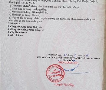 Bán Đất Nền Sổ Đỏ Riêng 66m2 Hoàng Quốc Việt Quận 7 Giá Chỉ 2.7 Tỷ
