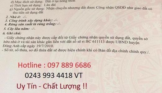 60M2 Bến Trung - Bắc Hồng - Đông Anh - Hà Nội 
