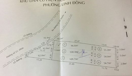Đất Nền Mặt Tiền Đường 22, Linh Đông, Thủ Đức. Giá 38,5tr/m2. Khu Dân Cư Hiển Hữu, Đông Dân