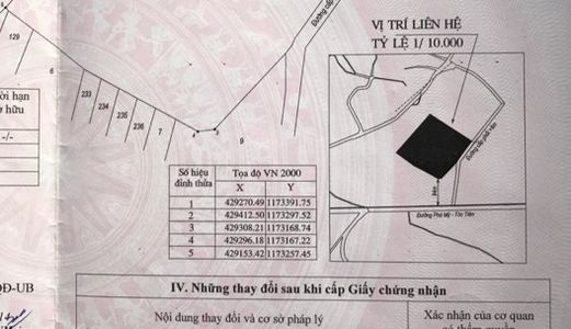 Bán 3.1Ha Đất Tóc Tiên Đã Có 300M2 Thổ Cư, Cạnh Đường 81