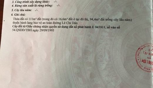 Chính Chủ Cần Bán Miếng Đất Mặt Tiền Đường Lê Chí Dân Giá Rẻ