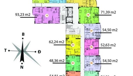 ( Bán Gấp) Căn Hộ 54.5M2 ( Thô) Giá 1,66Tỷ, Chung Cư Nghĩa Đô