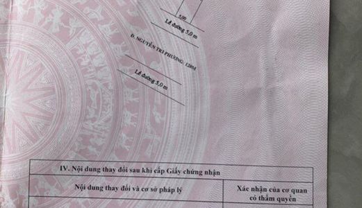 Bán Nền Mặt Tiền Đường Nguyễn Tri Phương . Phường An Khánh  - Diện Tích : 5 X 18 : 90M2 . Thổ Cư 