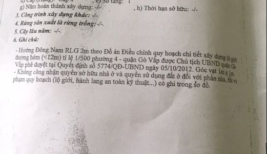  Bán Nhà Mặt Tiền Phạm Ngũ Lão P4 Gò Vấp: 3.7X24M