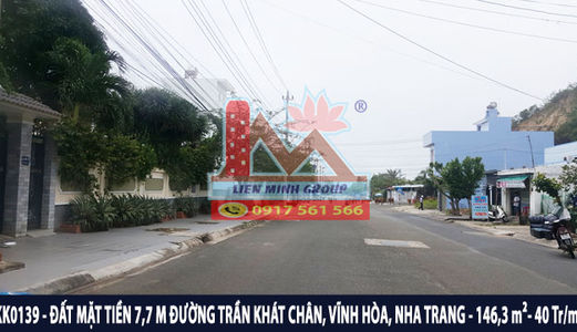 Bán Gấp Đất Đẹp Cách Biển Chỉ 300M Mặt Tiền 7,7M Đường Trần Khát Chân, Nha Trang Chỉ 40 Triệu/M2
