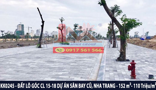 Bán Đất 2 Mặt Tiền Gần Phố Đi Bộ Dự Án Sân Bay Cũ Nha Trang Cl15-18 Chỉ 110 Triệu/m