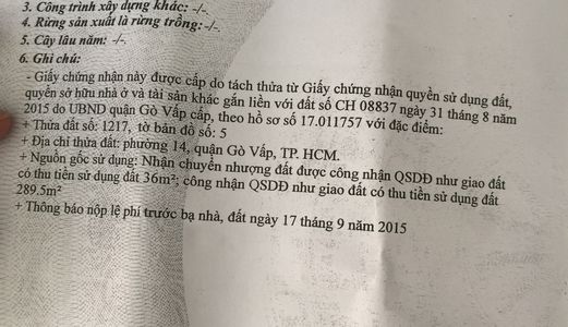 Bán Đất Thổ Cư Đường Số 59, Dt 4X16,5M, Quận Gò Vấp