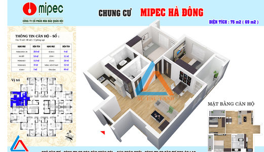 Mipec Kiến Hưng Ch Trung Tâm Quận Hà Đông, Dt 55M2 Đến 74M2 ( 2 Phòng Ngủ ) Giá Chỉ 17Tr/m2