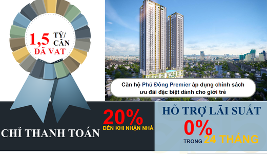 Căn Hộ Phú Đông Premier – 1,3 Tỷ - 63M2 – 2 Phòng ngủ, 2 Wc.