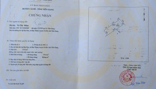 Bán Gấp Nền + Nhà Mặt Tiền Đường Tỉnh Lộ 869 Chợ Cái Nứa Giá 1,5 Tỷ ( Còn Thương Lượng )