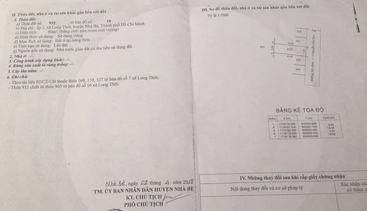 Bán Đất Hẻm 274,Nguyễn Văn Tạo,Nhà Bè,Diện Tích 5*16,Đường 7M,Giá 27Triệu/M2