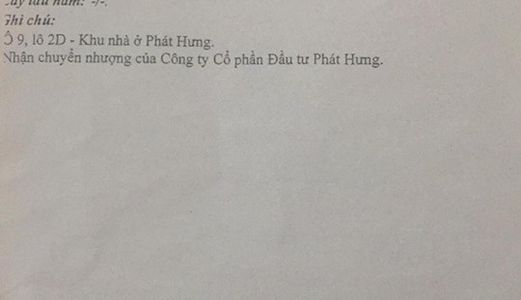 Chính Chủ Cần Bán Đất Nền Dự Án Phát Hưng    