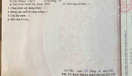 Bán Gấp Nhà 16/6 Đường Số 2, Q.Gò Vấp. Dt 4,2X15M, 1 Lầu