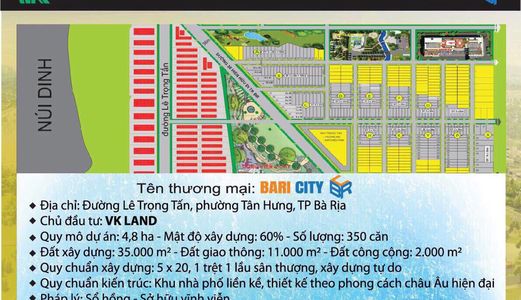 Đất Nền Siêu Hót Tại Bà Rịa Chỉ 450Tr/nền 