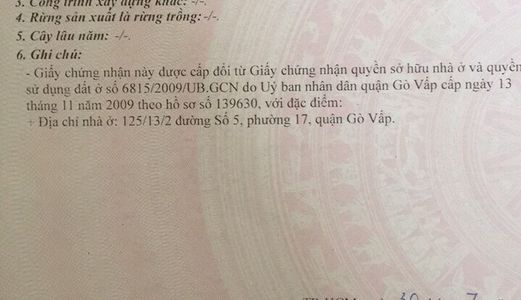 Bán Nhà Hxh 4,5M, Dt 4X15M, Đc 153/13/2 Đường Số 5, Gò Vấp