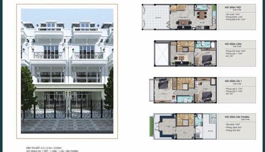 Nhà Phố Tân An Một Trệt Một Lầu Một Sân Thượng Giá Chỉ 700 Triệu/căn