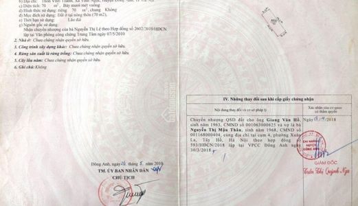 Chính Chủ Cần Bán 70M2 Tại Thôn Vĩnh Thanh - Vĩnh Ngọc Diện Tích: 70M2